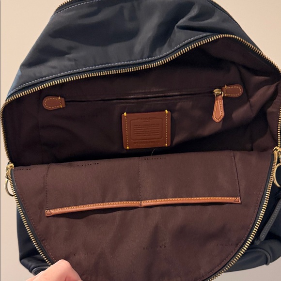 Coach Cargo Carrie Nylon Backpack – Navy Blue – Laptop Work Bag - Picture 3 of 10